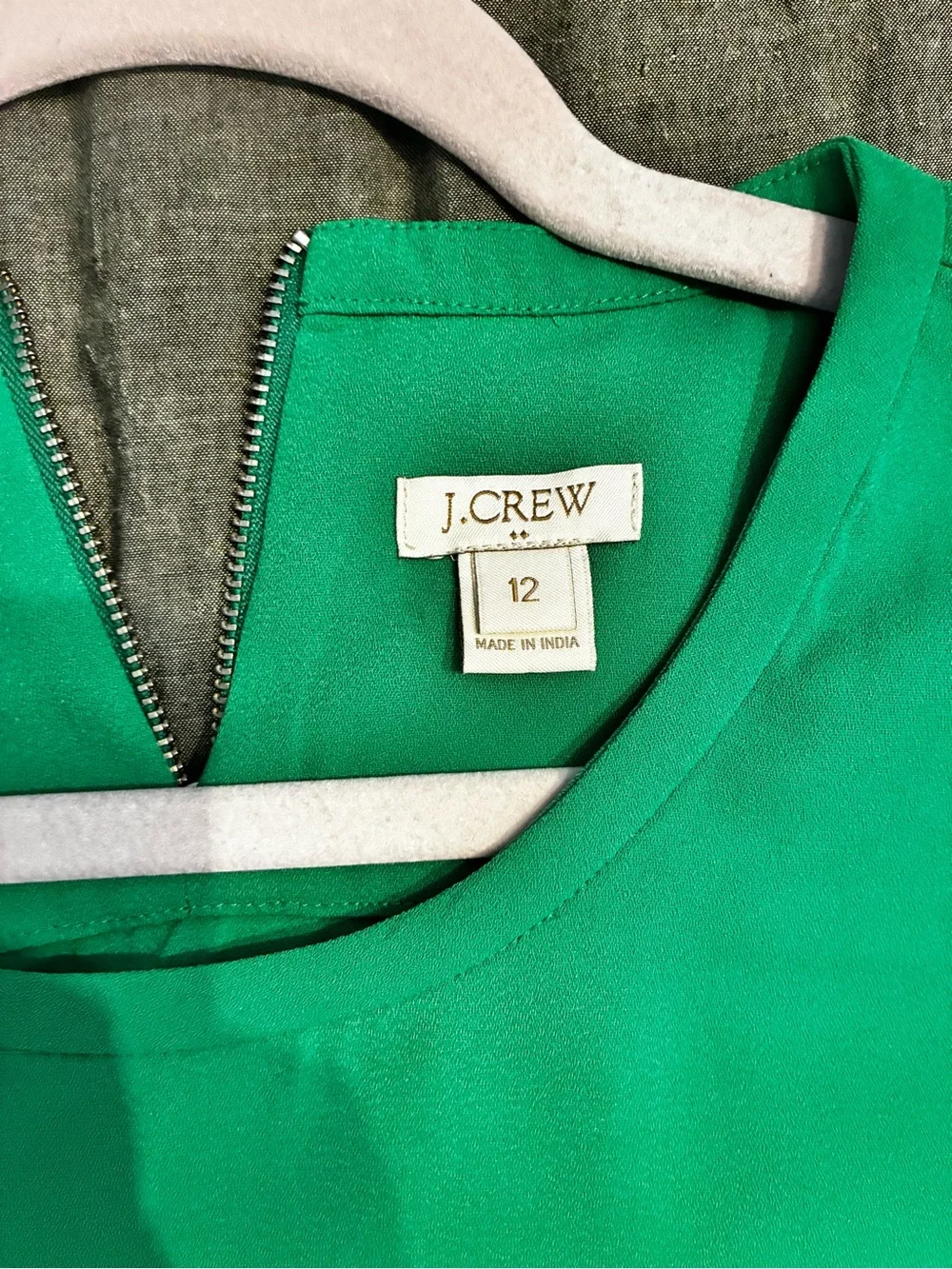 J. Crew Bright Green Flutter Sleeve Blouse
